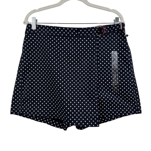 New Preppy Polka Dot Tommy Hilfiger Hollywood Skort Size 10 Navy Classic Beach - Picture 1 of 12